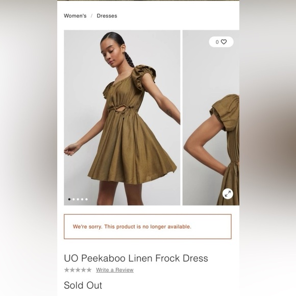 Urban Outfitters Peekaboo Linen Frock Dress - Picture 5 of 5